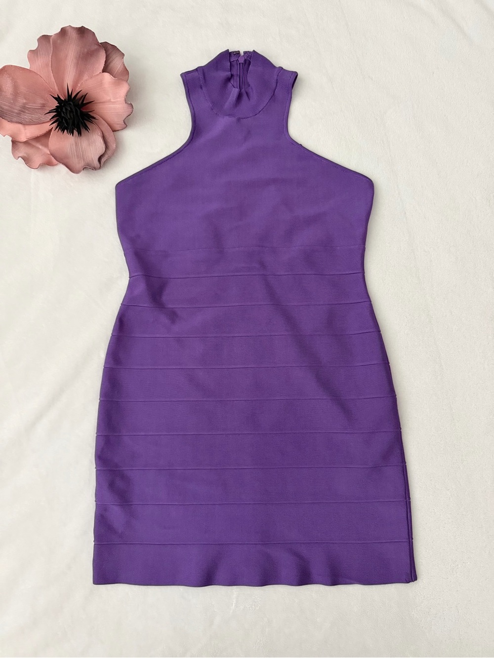 HERVE LEGER Icon Racer Iris Mini Dress XL